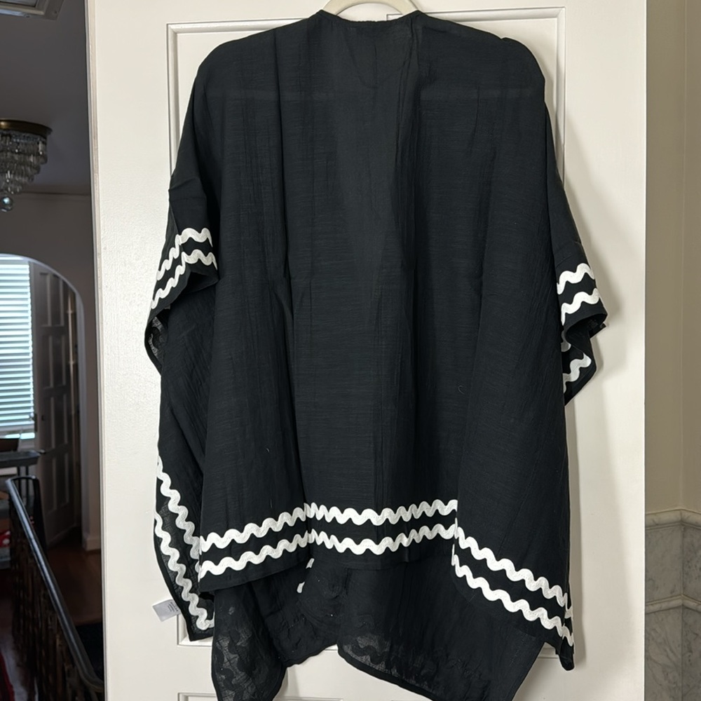 Ann Taylor Ric Rac Open Poncho 613650 - Picture 8 of 8
